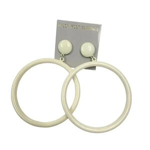 NWT Nylon Post Circle Hoop Dangle Drop Earrings